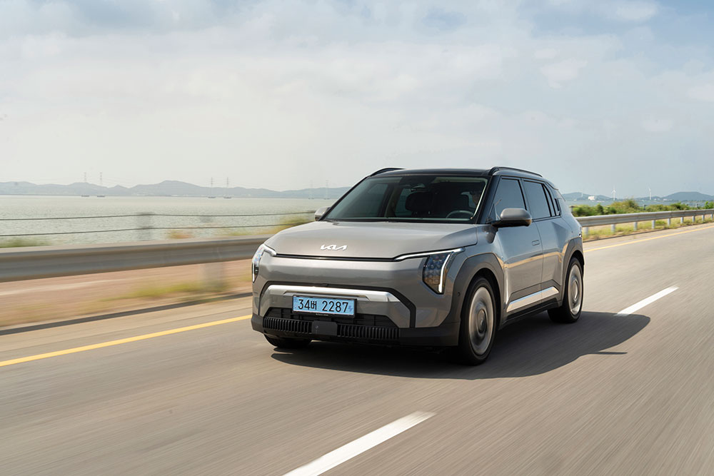 Kia Ev3 Driving on Road